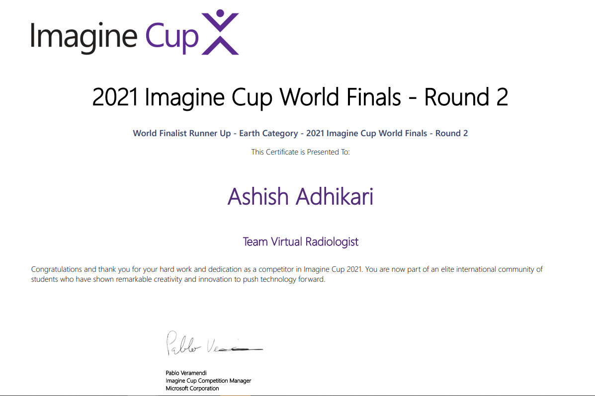 Imagine Cup Winner 2021