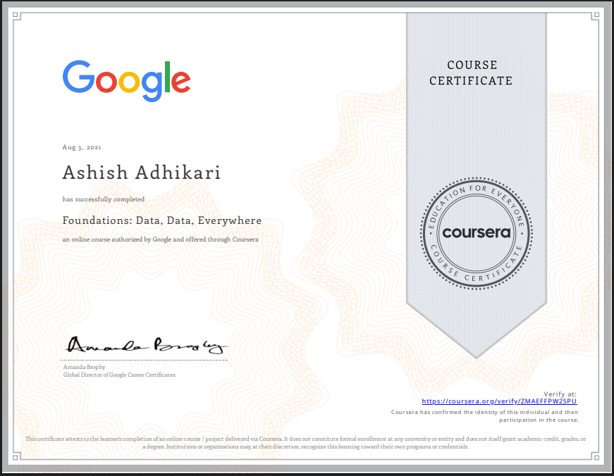 Google Foundations: Data, Data, Everywhere