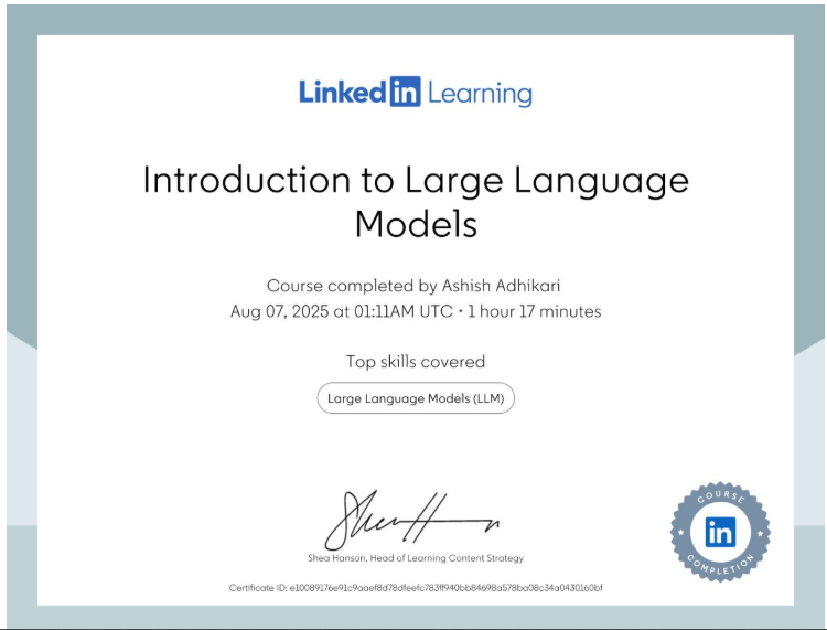 Introduction to Large Language Models